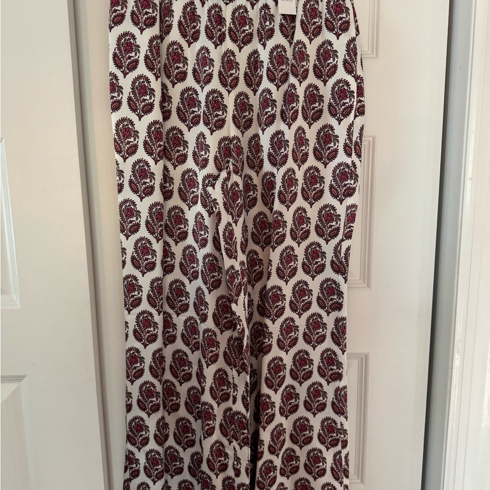 Floral Patterned Wide-Leg Pants
